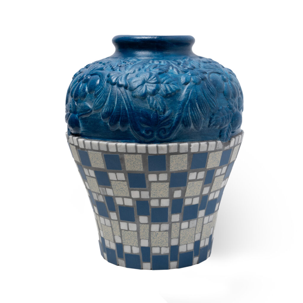 vase en mosaïque fait main - les jardins décorénov