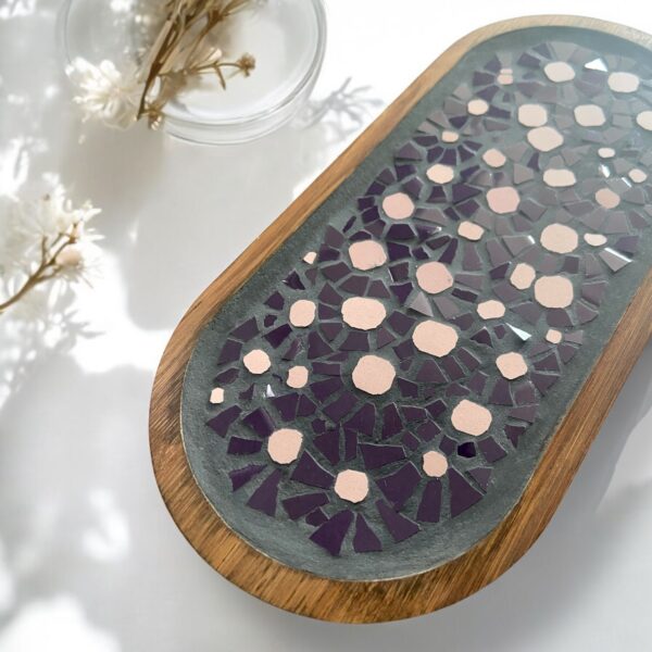 vide poche - porte savon - fait main - mosaïque moderne