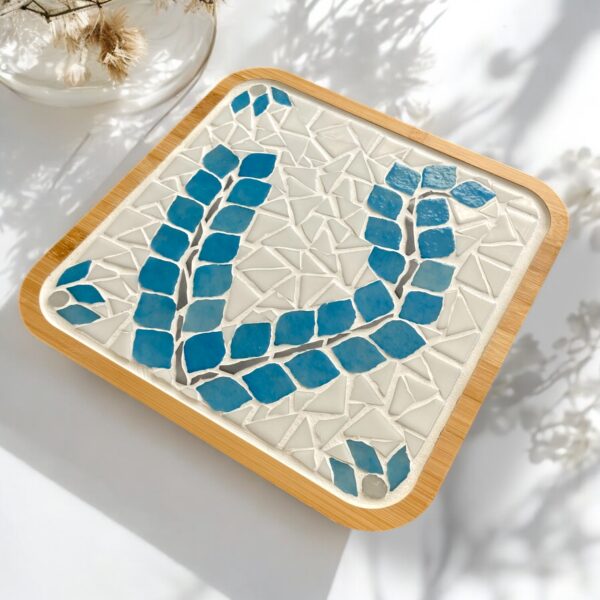 plat de service - fait main - mosaïque