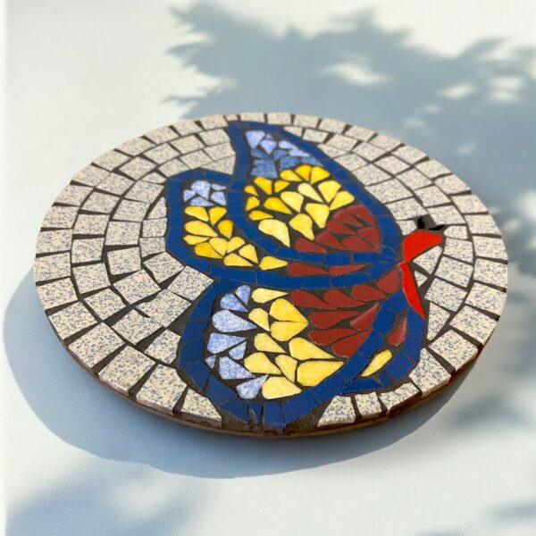 Dessous de plat en mosaïque fait main - papillon