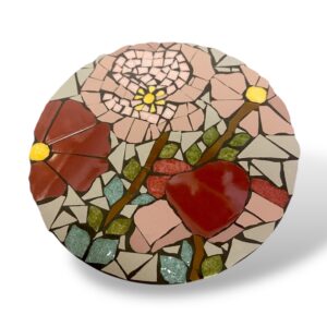 Dessous de plat - poudré - nuance de roses fait main en mosaïque