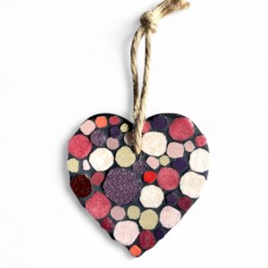 coeur en mosaïque à suspendre