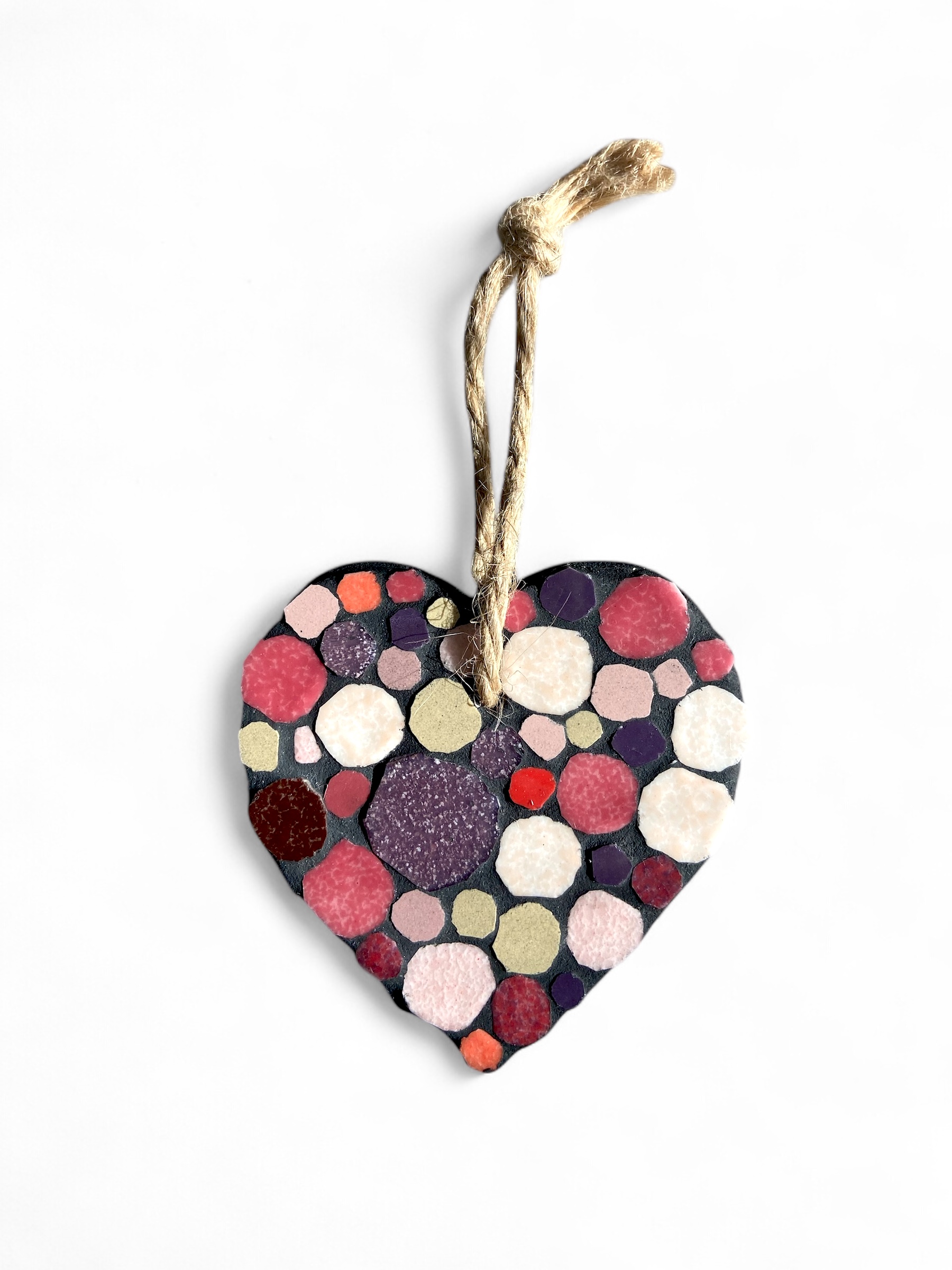 coeur en mosaïque à suspendre