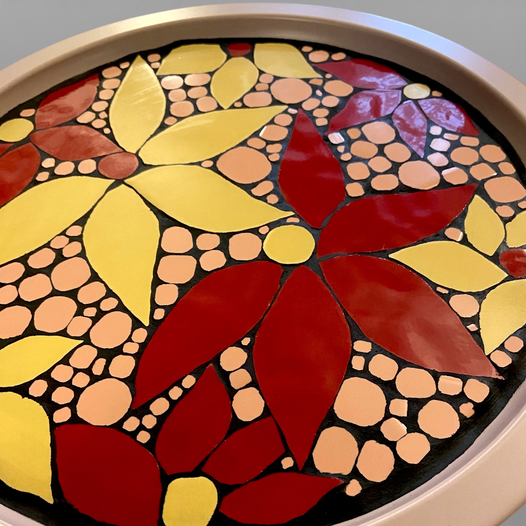 plateau de service - artisanat - mosaïque faite main